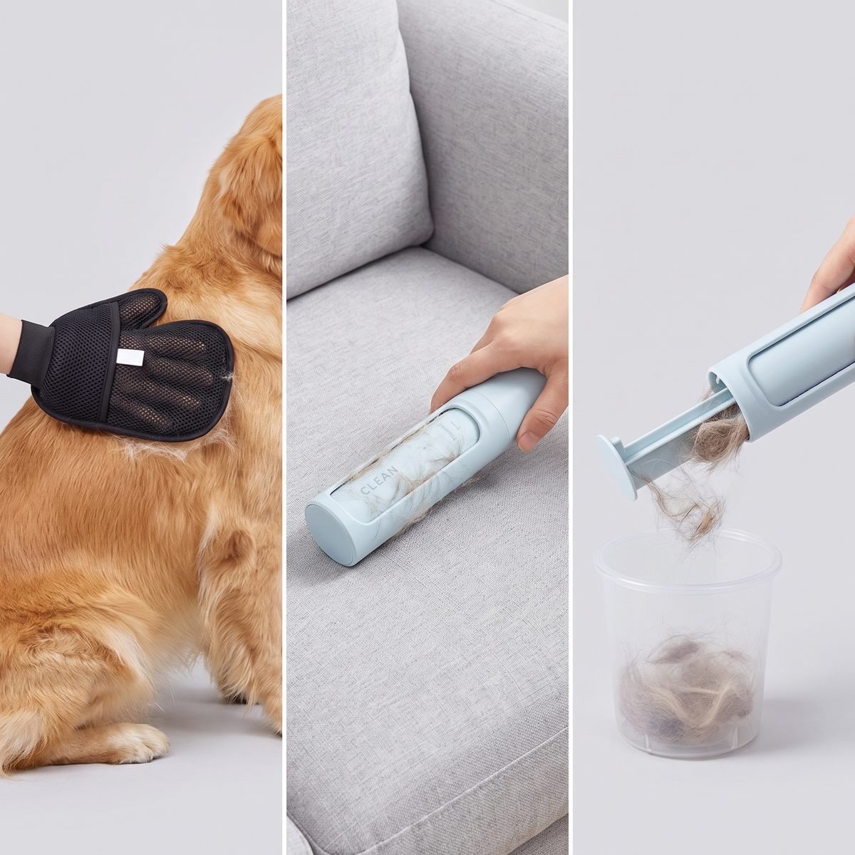 Kit Anti-Poils – Rouleau réutilisable + gant de toilettage